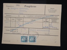 DANEMARK - Timbres Surchargés  " Postf Aerge " Sur Document En 1962 - - à Voir - Lot P8050 - Cartas & Documentos