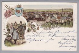 AK DE He GIESSEN 1897-09-03 Litho L.Glaser, H.Kühn - Giessen