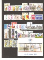 BELGIQUE  ANNEE COMPLETE 1984 43 TIMBRES ET UN BLOC NEUF ** MNH - Années Complètes