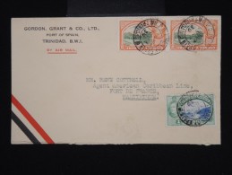 GRANDE - BRETAGNE - TRINITE & TOBAGO - Enveloppe Pour La Martinique En 1939 Avec Controle - Aff. Plaisant - Lot P8062 - Trinidad & Tobago (...-1961)