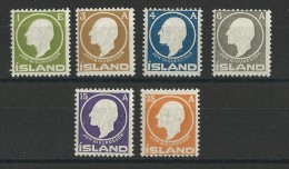 ISLANDE - 1911 - Yvert N° 62/67 * MLH - CHARNIERES TRES LEGERES - COTE = 55 EUR. - Nuovi