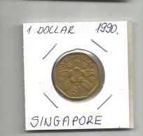 C7 Singapore 1 Dollar 1990. - Singapore