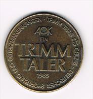 *** PENNING  AOK EIN TRIMM TALER  1985 SOLINGEN - Pièces écrasées (Elongated Coins)