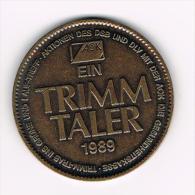 *** PENNING  AOK EIN TRIMM TALER  1989 - Souvenirmunten (elongated Coins)