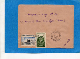 MARCOPHILIE -lettre Cote D'ivoire  Pour France Cad  Perlé1958-BONGOUANOU-2-stamps AOF - Covers & Documents