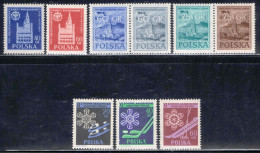 POL7- POLOGNE LOT DE 9 TP DONT 2 PAIRES ENTRE N°810 ET 854 NEUFS** - Unused Stamps