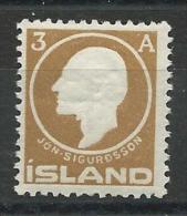 ISLANDE - 1911 - Yvert N° 63 * MLH - VARIETE FILIGRANE INVERSE (COURONNE VERS LE BAS) - Nuovi