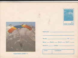 24118- SPORTS, PARACHUTTING, COVER STATIONERY, 1994, ROMANIA - Parachutting