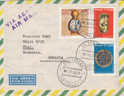24141- CHRISTMAS, BLACK AND AFRIKAN ART AND CULTURE FESTIVAL, MASK, STAMPS ON COVER, 1978, BRAZIL - Lettres & Documents