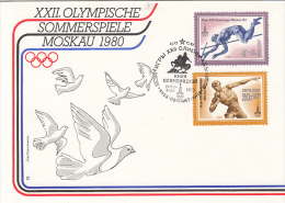 24214- MOSCOW'80 OLYMPIC GAMES, ATHLETICS, SPECIAL COVER, 1980, RUSSIA - Summer 1980: Moscow