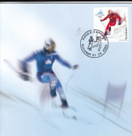 2455FM- TORINO'06 WINTER OLYMPIC GAMES, SKIING, MAXIMUM CARD, OBLIT FDC, 2006, ROMANIA - Hiver 2006: Torino