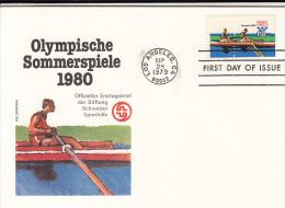 24281- MOSCOW'80 OLYMPIC GAMES, ROWING, COVER FDC, 1980, USA - Summer 1980: Moscow