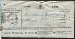 Télégramme Obl. Postale MONTIGNIES-LE-TILLEUL 1920 (652) - Telegrammen