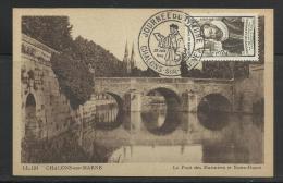 France Journée Timbre 1946  Fouquet De La Varane 10 Châlons Sur SMarne Pont Des Mariniers - ....-1949