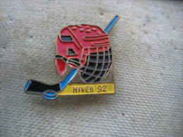 Pin´s Hockey Sur Glace, Hiver 92 - Kunstschaatsen