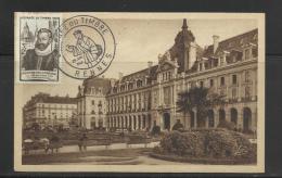 France Journée Timbre 1946  Fouquet De La Varane 34 Rennes Palais Du Commerce - ....-1949