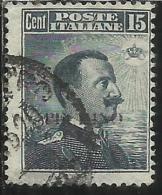 PECHINO 1917 SOPRASTAMPATO D'ITALIA ITALY OVERPRINTED CENTS 6 C SU 15 CENT. USATO USED OBLITERE' - Pechino