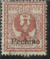 PECHINO 1917 SOPRASTAMPATO D´ITALIA ITALY OVERPRINTED CENT. 2 C USATO USED OBLITERE´ - Pekin