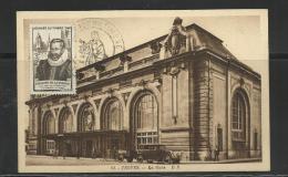 France Journée Timbre 1946  Fouquet De La Varane Troyes 40 La Gare - ....-1949