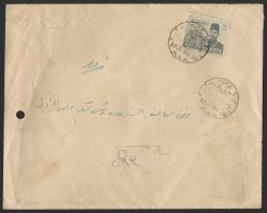 EGYPT 1944 REGISTER COVER 30 MILLS KING FAROUK CIVIL BANI MAZAR (UPPER EGYPT ) TO CAIRO - Covers & Documents