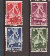 1938  354-57 A  FLUGZEUGE JUGOSLAVIJA JUGOSLAWIEN  BEOGRAD FLUGAUSSTELLUNG  MNH - Unused Stamps