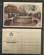 France Journée Timbre 1946  Fouquet De La Varane  Grenoble 23  L Isère Et Les Quais - ....-1949