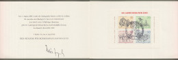 Berlin: Minister Card - Ministerkarte Typ 3Su, LPD Berlin, Mi-Nr. 338-41, Bl.2, "Berliner Zoo"  ESST, Rarität !  X - Brieven En Documenten