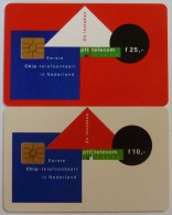 NETHERLANDS - 1st Issue Chip Set Of2 - PTT Telecom - Mint - Privé