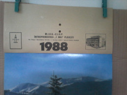 Romanian Big Old Calendar - 1988 - 1 Mai Ploiesti Factory - Big : 1981-90