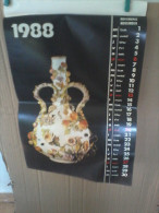 Romanian Big Old Calendar - 1988 -  Industrial Plant Of Oil Equipment Ploiesti - Big : 1981-90