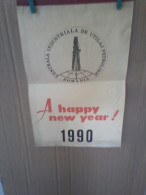 Romanian Big Old Calendar - 1990 -  Industrial Plant Of Oil Equipment Romania - Tamaño Grande : 1981-90
