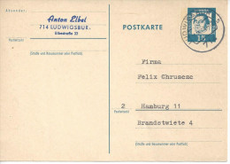 Germany (BRD) 1963 Postkarte (o)  Mi.P79  (Ludwigsburg-Hamburg 18.10.64) - Postcards - Used