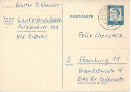 Germany (BRD) 1963 Postkarte (o)  Mi.P79  (Lauterbach-Hamburg 26.8.63) - Cartes Postales - Oblitérées