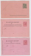 Österreich, 3 Versch. Rohrpost-Kartenbriefe ,ANK € 105,-  #2736 - Kartenbriefe