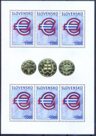 SK 2009-596 EUR, SLOVAKIA, MS, MNH - Hojas Bloque