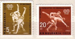 BULGARIA / Bulgarie 1963  XV Wrestling World Cup Sofia  2v-MNH - Lucha