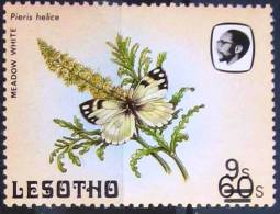 LESOTHO PAPILLONS-BUTTERFLIES MARIPOSAS-FARFALLE-SCHMET TERLINGE  Reimpression 1 Valeur Surchargée  9s Sur 60s**, MNH - Butterflies