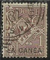 LA CANEA 1905 SOPRASTAMPATO D´ITALIA ITALY OVERPRINTED CENT. 1 C USATO USED OBLITERE´ - La Canea