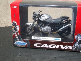 WELLY -  CAGIVA RAPTOR 1000  AVEC SA BOITE RED  Scala 1/18 - Motorcycles