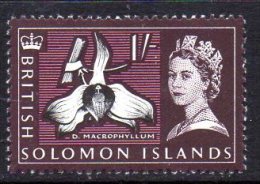 Solomon Islands 1965 1/- Orchid Definitive, MNH (B) - Isole Salomone (...-1978)