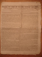 JOURNAL DU SOIR 31 MARS 1799 - ARMEE DU DANUBE CONSPIRATION ROYALE DU TARN GUIBAL GRACH SAVANELLE ANGLAIS FAUSSE MONNAIE - Kranten Voor 1800