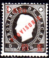 MACAU 1894 "Embossed" Surcharged Provisorio -1a. On 5r - Black  MNG - Ungebraucht