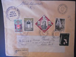 Monaco Lettre Recommande De 1958 Pour Monte Carlo , Joli Affranchissement - Lettres & Documents