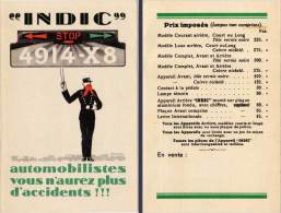 « Indic«  Automobilistes  ( Policier ), Dépliant 3 Volets ( Pub ) - Publicité