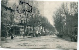 - 851 - AIX-EN-PROVENCE - Le Cours Sextius, Animation, Café, Attelage, Cliché Peu Courant, écrite, TBE, Scans. - Aix En Provence