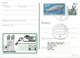 Germany (BRD) 1989 Postkarte (o)  Mi.P140  (Munchen- Withem, England  9.6.91) - Postcards - Used
