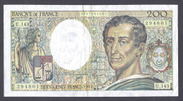 200 FRANCS MONTESQUIEU 1992  U.143 TTB+ - 200 F 1981-1994 ''Montesquieu''