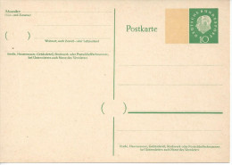 Germany (BDR) 1960  Postkarte (*)  Mi.P43 I - Cartes Postales - Neuves