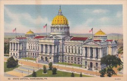 Pennsylvania Harrisburg State Capitol Building 1941 Curteich - Harrisburg