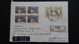 Turkey - 1996 - Mi:3092(4x)+3077(2x) On Envelope(registered Mail) - Look Scan - Lettres & Documents